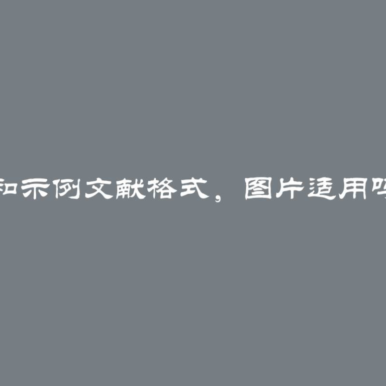 设置链接、图片、引言和示例文献格式，图片适用吗？详细教程与示例解析