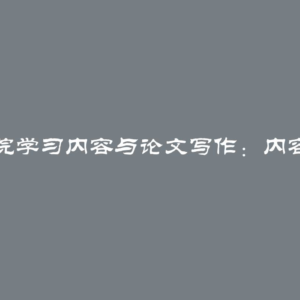 戏剧学院学习内容与论文写作：内容与技巧