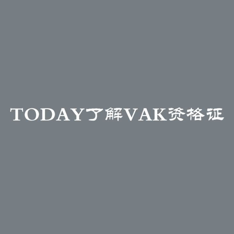 Today了解VAK资格证