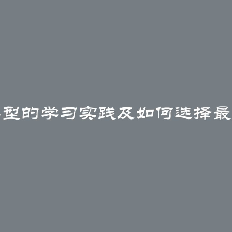 探讨不同类型的学习实践及如何选择最合适的方式